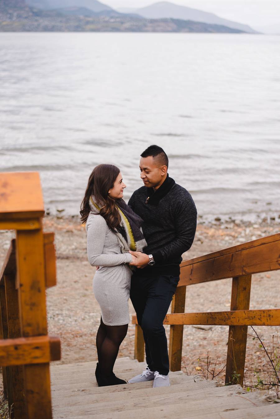 Engaged couple in Kelowna BC