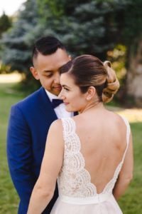 bride and groom portrait