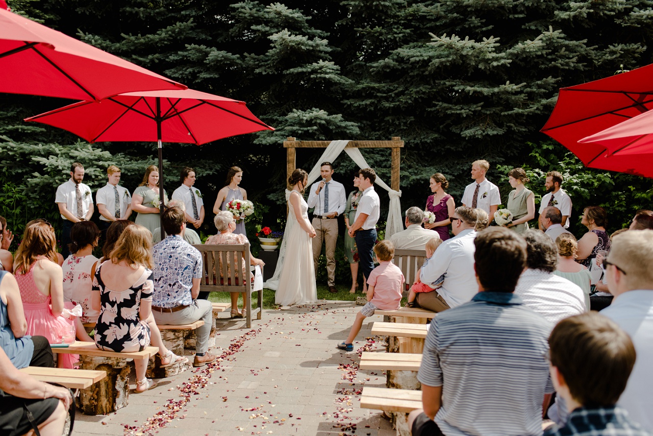 Backyard wedding in Lake Country