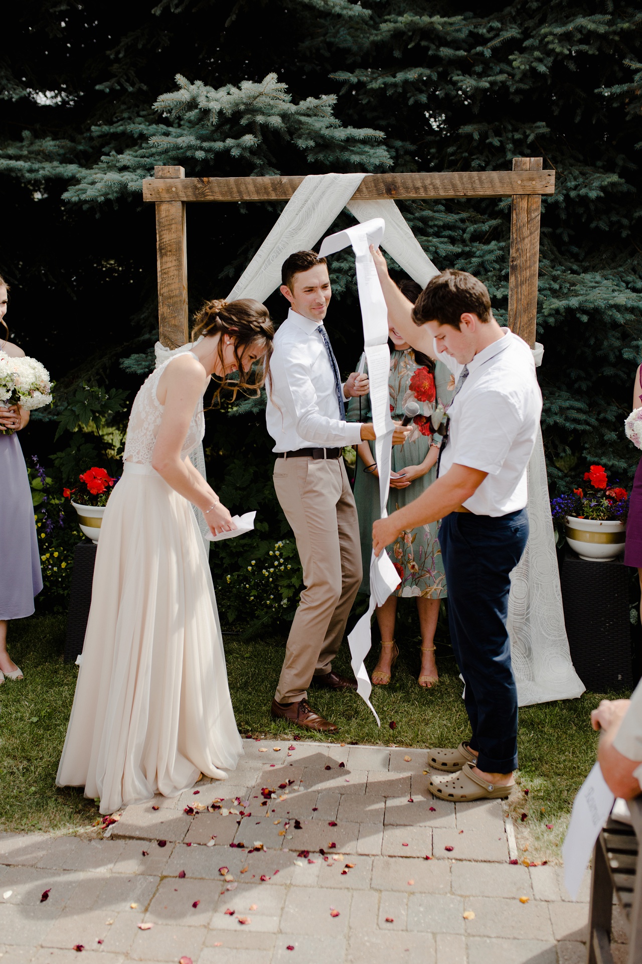 Backyard wedding in Lake Country