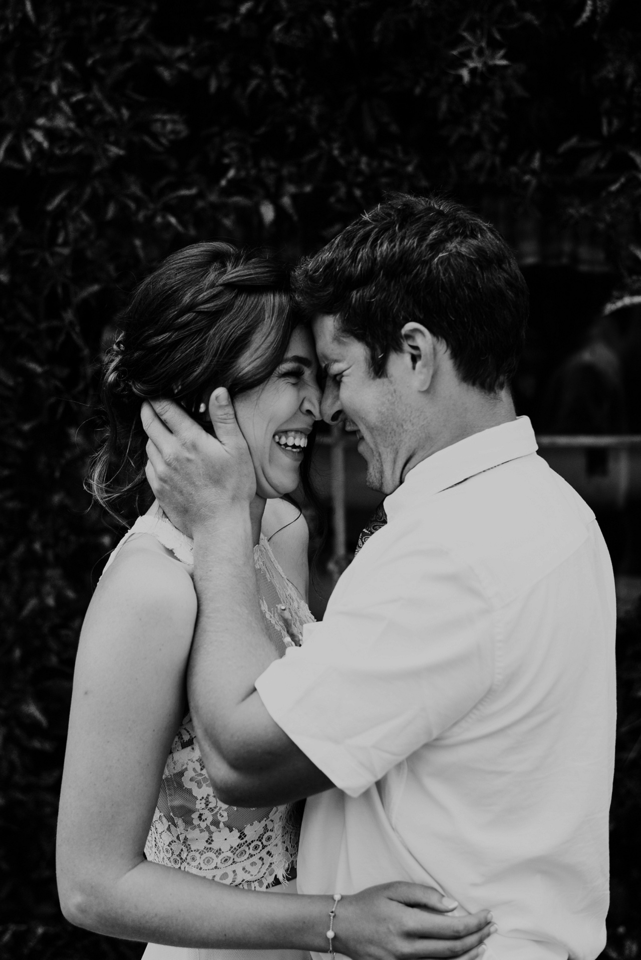 Wedding photos in front of Sproule's Farm, Lake Country